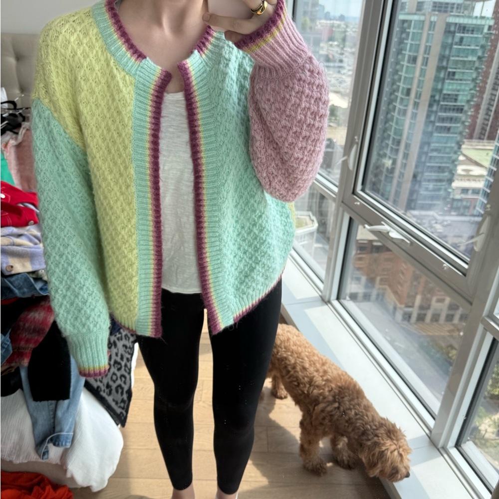 Verge Girl Pastel Colorblock Cardigan